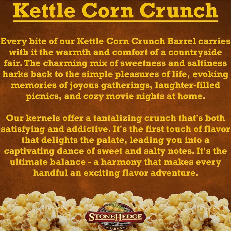 Stonehedge Farms Caramel and Kettle Flavored Popcorn Barrels - 30