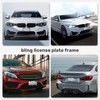 QUANQIUFEI 2 Pack Bling License Plate Frames, Sparkly Rhinestone Diamond