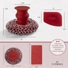 Cuisinel Cast Iron Chainmail Scrubber + Pan Scraper - Deluxe