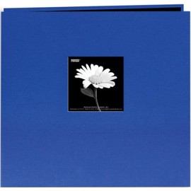 Pioneer Book Cloth Cover Post Bound Album 12"X12" - Cobalt Blue