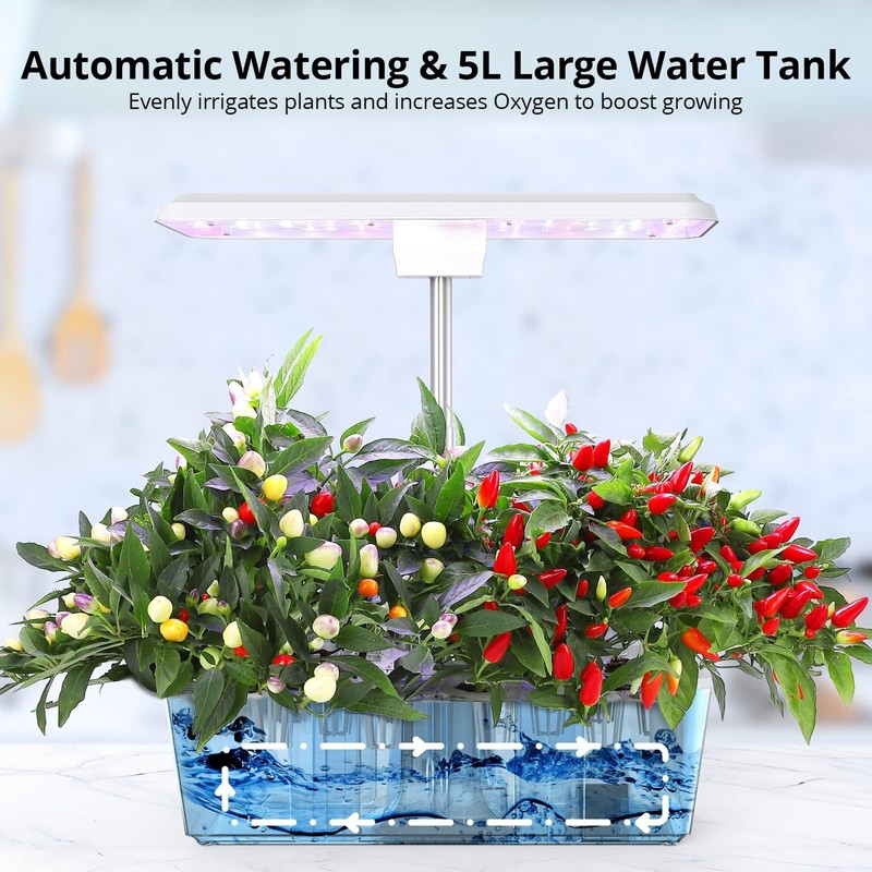 Nuoya 12 Pods Hydroponic System Grow Kit, Indoor Garden Hydroponic