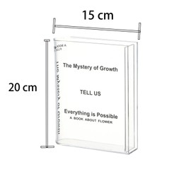 Tyatiyzn Book Vase, Book Vase, Transparent, Clear Book Vase, for Bedroom, Table Decoration, Living Room, Office