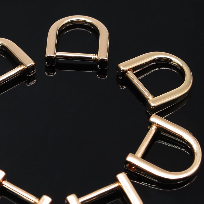 Murtenze 8PCS Tiny D-Key Ring with Screw Shackle for Car