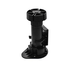 Patas Niveladoras de Gabinete, Ajustables (12 Piezas, Negro, 97 mm-130 mm, Recto, Plástico, Resistentes a la Corrosión, Adecuadas para Cocina y Baño)