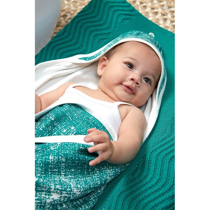 MEYCO Baby Hooded Towel Fine Lines, Bath Towel (2-Ply Soft