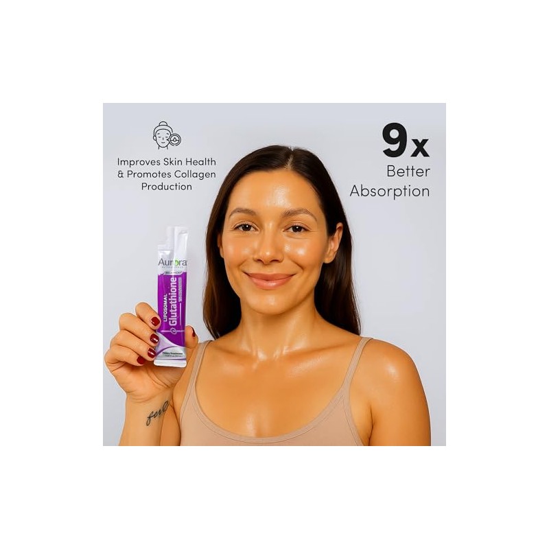 Aurora Nutrascience Mega-Pack Liposomal Glutathione, Immune System Support, Antioxidant, 750