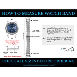 Ewatchparts 20MM WATCH BAND BRACELET COMPATIBLE WITH 42MM OMEGA SEAMASTER PLANET OCEAN 8500 1589/858
