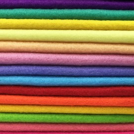28pcs 12 x 12 inches (30cmx30cm) 1.4mm Thick Soft Felt Fabric Sheet Assorted Color Felt Pack DIY Craft Sewing Squares Nonwoven Patchwork by flic-flac