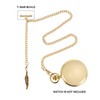 TREEWETO Men's Albert Chain Pocket Watch Curb Link Key Chain