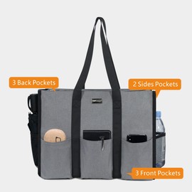 TOPDesign Women's Classic Carry-On Luggage, Light Grey, Medium