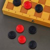 24 Pieces Wooden Checkers Pieces 1.06 Inch Checkers Board Game