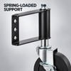4-Inch Spring-Loaded Swing Gate Caster Wheel with Rubber Tire and