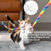 Luxiremi 3 Packs Cat Wand Toy Set,Colorful Fabric Ribbon Rainbow,Ribbon
