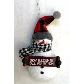Ganz Snowman Christmas Ornament "Snow Blessed To Call You My Mom"