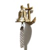 Nautical Brass Ship Bell Solid Brass W/mounting Bracket and Anchor Gift