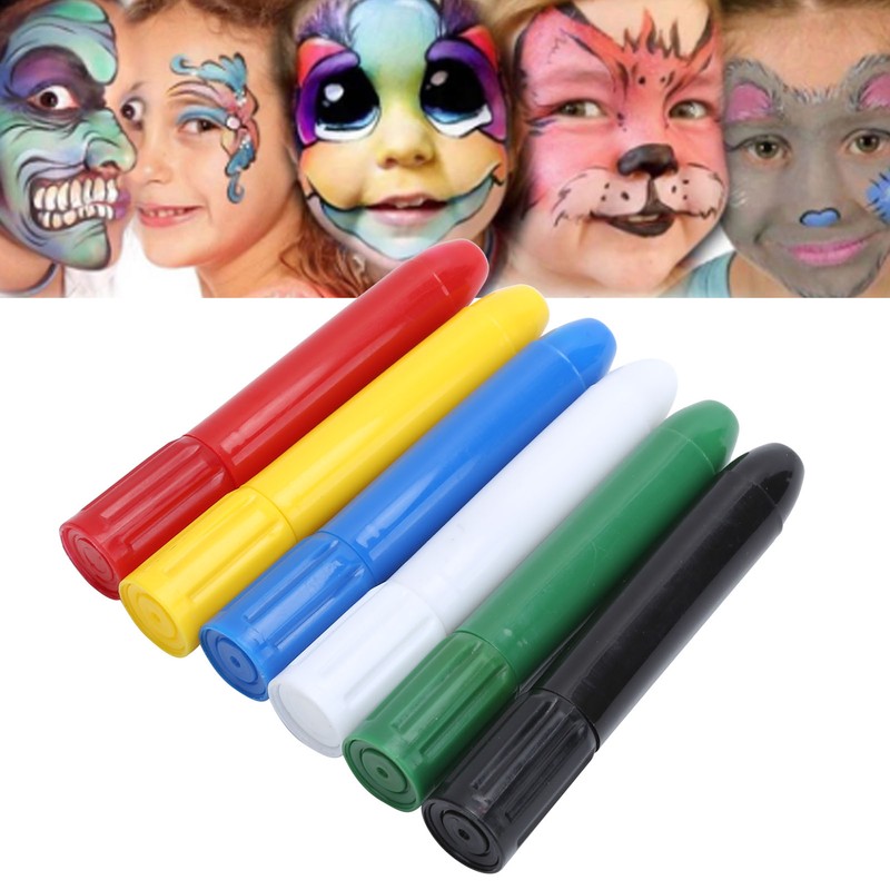 6pcs / box Face Painting Twistable Crayons Washable Face Painting