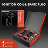 A-Premium (Red) Set of 8 Ignition Coil Pack and Iridium