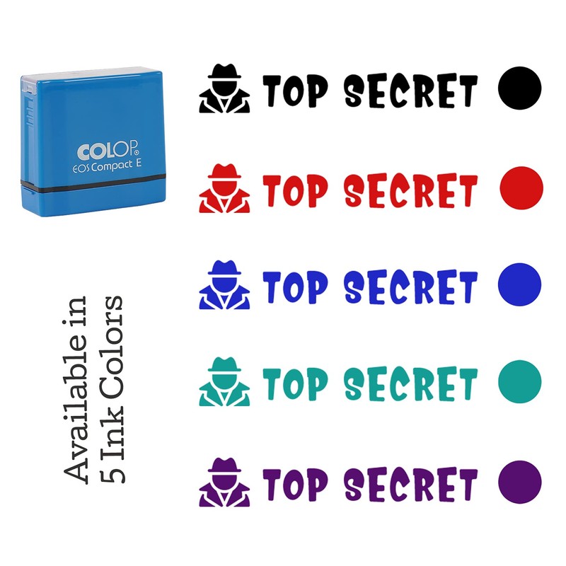 Printtoo Top Secret Self Inking Rubber Stamp Pre-Inked Office Stamp-