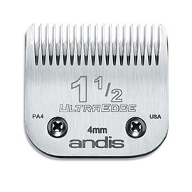 Andis – 64077, Ultra Edge Carbon-Infused Steel Detachable Clipper Blade - Chrome Finish Resists Rust with Extends Edge Life, Compatible All Andis Series - Size 1-1/2, 5/32-Inch Cut Length, Silver