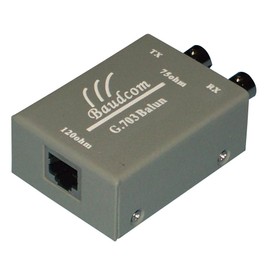 BAUDCOM E1 Balun Adapter - G703 E1 Coax to RJ45 Converter Female BNC to RJ45 Converter 75 ohm to 120 ohm