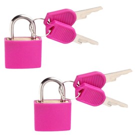 Suitcase Locks, Luggage Locks, Suitcase Locks with Keys, Multicolor Small Padlocks for Travel Suitcases Luggage Bag Case,Metal Travel Padlocks for Luggage Lock Backpack,Gym,Locker (Pink)