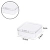 Leliafleury 6.4x6.4x2cm Transparent Plastic Organizer, 5Pcs Empty Mini Square Storage