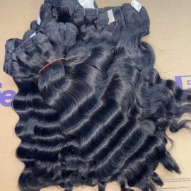 Raw Human Hair Kinky Curly Bundles Vietnamese Raw Hair Swiss Lace Frontal Vendor with hd 4*4 5*5 Closure Indian Curly Loose Deepstyle: all, color: Burmese Wave, Stretched Length: 18 in
