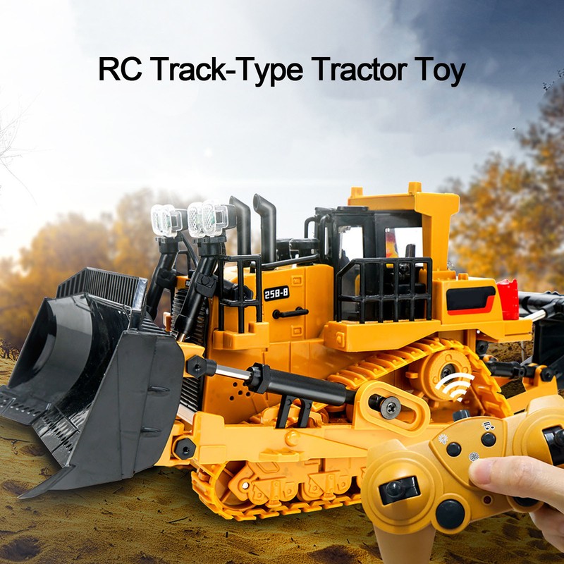 1:24 9CH TrackType Tractor Toy 2.4G Remote Control Engineering Vehicle