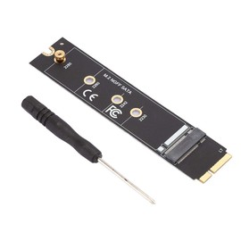 Tarjeta adaptadora SSD AIRSATA-NO2 SATA3.0 Tarjeta adaptadora de disco duro de estado sólido PCIE de 6 Gbps y tarjeta elevadora de interfaz M.2 KEY-B para IOS Laptop 2012 SSD (A1465, A1466) MD223 MD22