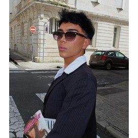 Appassal Retro Small Square Sunglasses for Women Mens Rectangle Sunnies AP3680,Gradient Black/Grey