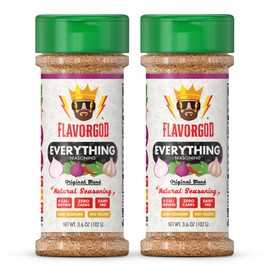 Everything Seasoning Mix, 2 Bottles by Flavor God - Premium All Natural & Healthy Spice Blend for Beef, Chicken, Dips, Seafood & Salad - Kosher & Low Sodium - Great Flavor Spices and Seasoning Gift