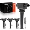 A-Premium Set of 4 Ignition Coil Pack and Iridium Spark
