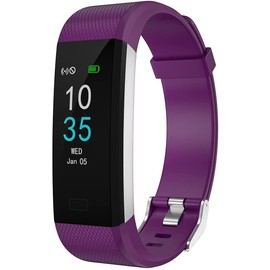 LEBEXY Fitness Bracelet Waterproof IP68 | Smartwatch Fitness Tracker Watch | Fitness Watch with Pedometer Bracelet Purple