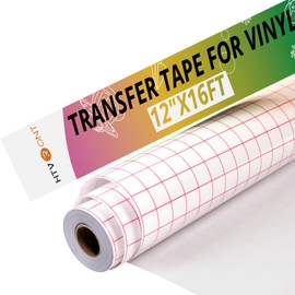 HTVRONT Transfer Film Plotter for Vinyl - 12 Inch x 16 Feet (30.5 x 488 cm) Transfer Film Plotter with Medium Adhesion for Permanent Vinyl Film Suitable for Signs, Stickers, Decals