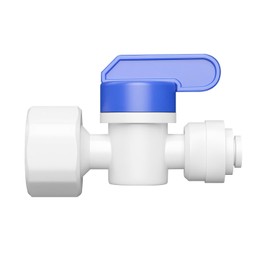 Ctyjia 1 Pcs RO Water Filter Fitting, Shut-Off Ball Valve, 1/2" Female Thread to 1/4" Quick Connect, Isolation Valve for RO Reverse Osmosis System