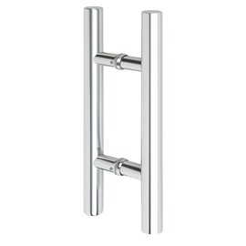 Alise Shower Door Handle,Sliding Glass Door Pull 16 Inch Round Back to Back Handle for Shower Doors,SUS304 Stainless Steel Bath Hardware Replacement Parts,Polished Chrome,LS7040Y-C