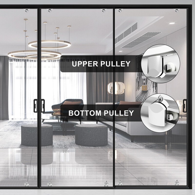 4 Pcs 23mm Shower Door Rollers for Curved Doors, Shower