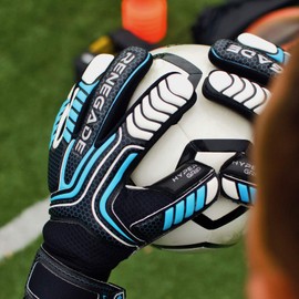 Renegade GK Vulcan Guantes De Porteros (Talla 6-11, 4 Estilos, Level 3) |Pro Protección De Dedos | 3.5+3mm Hyper Grip | Guante De Portero De Alto Nivel (Trident - Negative Cut, 8)