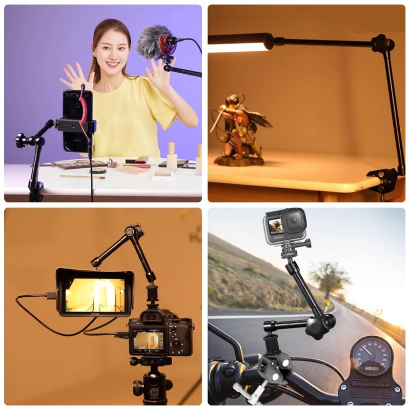 KRGNPLE Magic Arm Camera Arm 11 Inch Super Clamp Overview