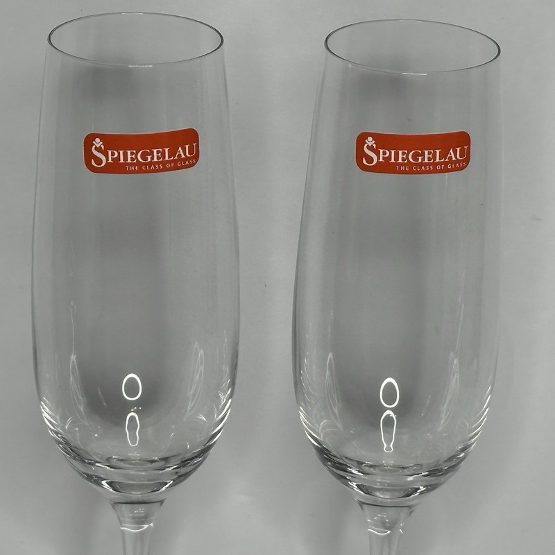 Spiegelau Champagne Glasses9” Crystal Flutes Sparkling Wine 6oz • New