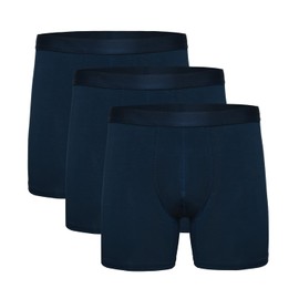 True Classic Calzoncillos tipo calzones para hombre, ultra suaves, ajuste moderno (paquete de 3), marino, Large