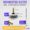 Filzada® 50 x Felt Gliders Screws Diameter 22 mm Professional