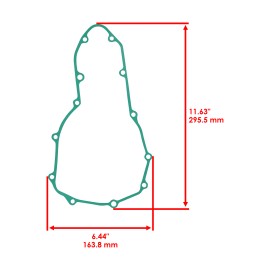 Caltric Stator Cover Gasket for Kawasaki Z650 ER650 2017-2019