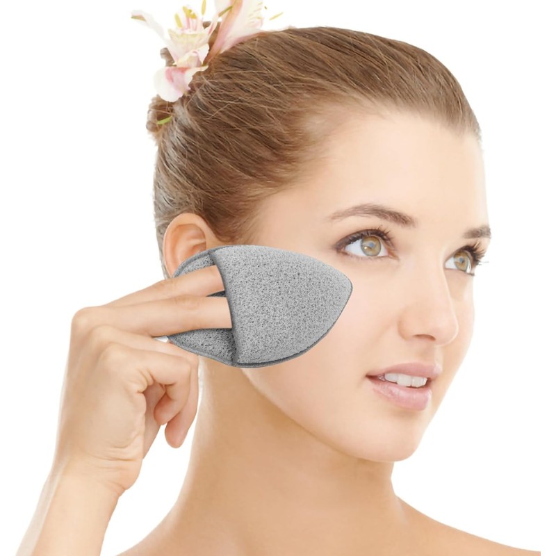 Esponja Facial para Lavar el Rostro, Punta Exfoliante, Poliuretano