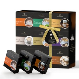 Coffee Gift Set - 9 Flavoured Instant Coffee Sachet, Coffee Gifts For Men and Women, With Hazelnut Coffee, Caramel, French Vanilla Coffee, Irish Coffee, Latte Coffee, Christmas Gifts For Him, Her
