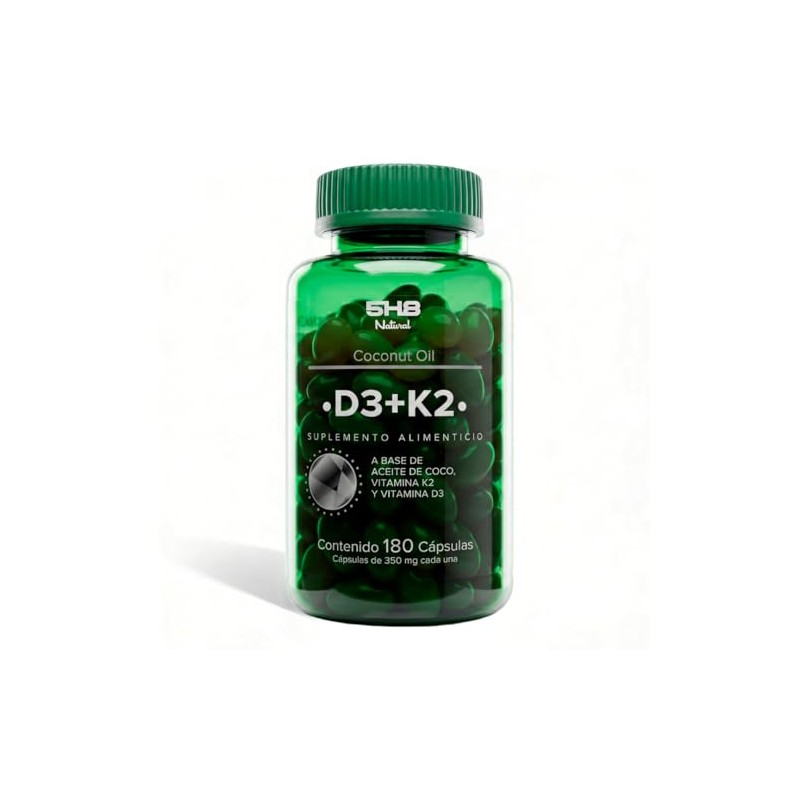 Vitamina D3+K2 Adicionado Con Aceite De Coco - 180 Capsulas