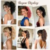 Doxken Claw Clip Ponytail Extension 14 Inch Brown Lightweight Wavy