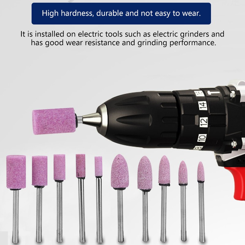 100Pcs Polishing Stone Head Grinding Wheel Burr Bit for Grinder