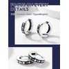 Stainless Steel Huggie Earrings for Men Women Skull Huggie Hoop