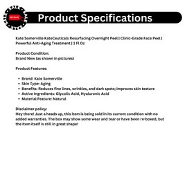 Kate Somerville KATECEUTICALS Resurfacing Overnight Peel 30ml/1oz Retail $105